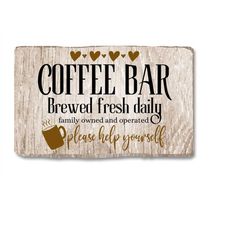coffee bar svg png, family farmhouse kitchen coffee station retro sign, coffee lover design, cricut svg, silhouette svg,