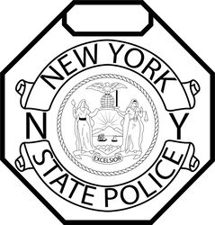 NEW YORK STATE POLICE badge  VECTOR svg jpg png dxf eps file for laser engraving, cnc router, cutting, engraving file