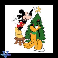 Christmas Mickey And Pluto Svg, Disney Svg, Christmas Svg, Mickey Svg, Mickey Mouse Svg, Pluto Svg, Cute Pluto Svg, Chri