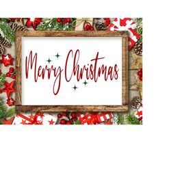 Merry Christmas SVG, Merry Christmas PNG, Christmas Sign Svg, Cricut SVG, Cut file for Cricut, Silhouette, Shirt Sublima