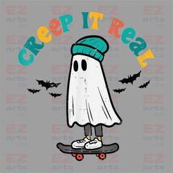Creep it Real PNG Retro Halloween Creep it Real Vintage Ghost Halloween, Halloween sublimation design, spooky vibes png,
