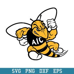 AIC Yellow Jackets Logo Svg, AIC Yellow Jackets Svg, NCAA Svg, Png Dxf Eps Digital File