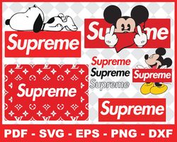 Supreme Mickey Svg, Logo Brand Svg , Logo Brand Svg, Famous Logo SVG