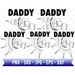 Daddy Man Myth Legend Svg, Personalized Father's Day Fist Bump Set, Baby Toddler Kid Dad Fist Bump SVG, Father's Day Svg