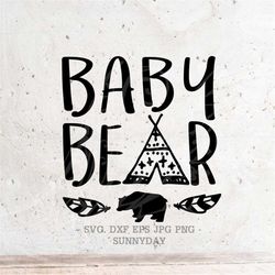 baby bear svg file dxf silhouette print vinyl cricut cutting svg t shirt design,baby bear bodysuit,baby bear shirt,newbo