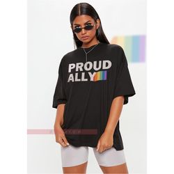 Proud Ally Unisex Shirts, Human's Right, Funny LGBT T-Shirt, LGBT Gay Pride, Pride Rainbow Love Symbol Shirt