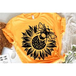 Bee and sunflower svg, Bee svg, Sunflower svg, Honey bee svg, Honey svg, Bee quotes svg,