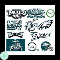 Philadelphia Eagles logo bundle svg,NFL png, Football png file, Football logo, NFL fabric, NFL football, NFL png footbal