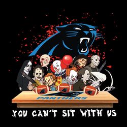 Horror You Can't Sit With Us Carolina Panthers NFL Svg, Football Svg, Cricut File, Svg
