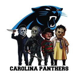 Horror Movie Team Carolina Panthers,NFL Png, Football Png, Cricut File