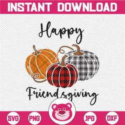 Fall Sign Printable, Happy Thanksgiving PNG, Red Black Plaid Pumpkin - Sublimation Design Digital Download