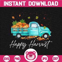 Happy Harvest Png, Pumpkin Truck Png, Fall Png, Pumpkins Png, Vintage Truck Png, Autumn png Sublimation Digital Download