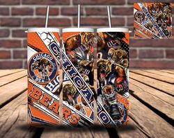 Chicago Bears Tumbler Png, Chicago Bears 20oz Tumbler png, Chicago Bears Football Team Png, Chicago Bears Png, NFL Teams