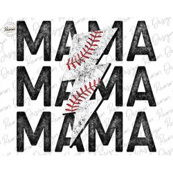 Baseball Mama Png, Baseball Mom Png, Mama Bolt Png, Baseball Lightning Bolt, Sublimation Png, Mama T shirt Design, Digit