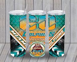 Miami Dolphins Tumbler Png, Miami Dolphins 20oz Tumbler png, Miami Dolphins Football Team Png, Miami Dolphins Png
