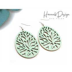 Circle Floral Pattern Boho Earring Svg Laser Cut File for Glowforge, Acrylic, Wood Earring svg, Leather Earring Svg Inst