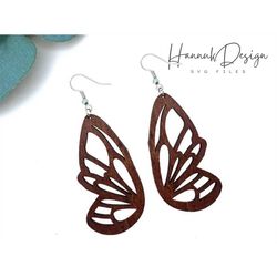 Butterfly Wing Earring Svg Laser Cut and Engraving File For Glowforge, Engraving Cat Earring Template Svg, Earrings Svg,
