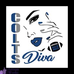 Colts Diva Football Svg, Indianapolis Colts, Indianapolis Colts svg, Indianapolis Colts png
