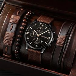 4pcs Quartz Watches Bracelet Watch Set