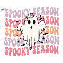 Spooky Season Png, Halloween Png, Cute Ghost Png, Fall Png, Autumn, Png for shirt, Retro Halloween Png, Digital Download