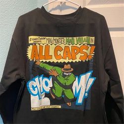 Vintage MF Doom 'ALL CAPS' Sweatshirt, Mf Doom merch, Mf Doom Shirt