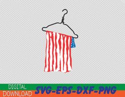 Womens The US flag hangs on a metal hanger women's rights Svg, Eps, Png, Dxf, Digital Download