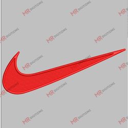 Red Nike Logo-Nike Swoosh Embroidery Designs
