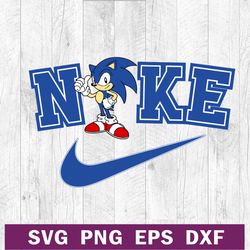 Sonic nike logo SVG PNG DXF file, Sonic the hedgehog SVG, Nike Sonic game SVG