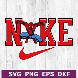 Spider man nike logo SVG PNG DXF file, Spider man x Nike SVG, Spiderman SVG