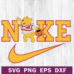 Winnie the Pooh Nike logo SVG PNG DXF file, Pooh x Nike SVG, Disney Pooh SVG