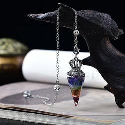7 Chakra Healing Crystals Pendulum Divination Quartz Natural Stone
