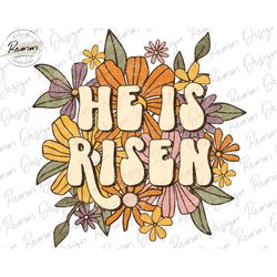 He is Risen Png, Easter Png, Christian Png, Retro Easter Png, Religious Png, Easter Shirt Design, Easter Sublimation Des