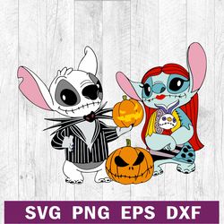 Stitch Disney Jack skellington SVG PNG DXF file, Nightmare before christmas SVG, Disney x Jack skellington SVG