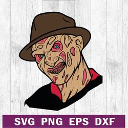 Freddy Krueger halloween SVG PNG file, Freddy Krueger SVG, Horror movie halloween SVG