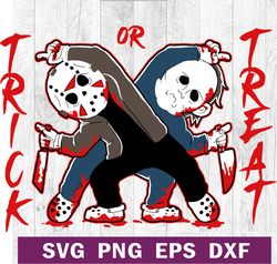 Trick or treat Jason voorhees SVG PNG file, Michael Myers halloween SVG, Michael Myers Trick or treat SVG