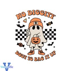 Funny Retro Halloween No Diggity Bout to Bag it Up SVG File