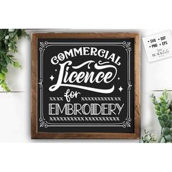 Embroidery commercial license for entire shop
