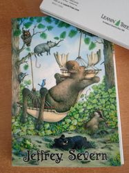 Set of postcards with funny animals.