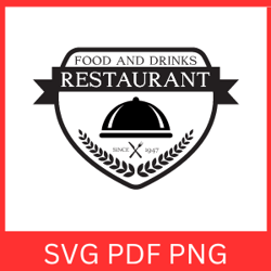 Food and Drinks Restaurant Svg | Food Restaurant Design SVG | Restaurant  Logo Svg | Restaurant Badges Svg