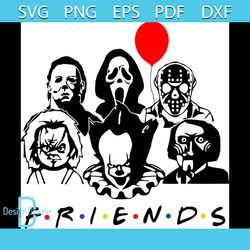 Friends Horror Characters PNG, Horror Friends png, Horror Halloween, Halloween PNG, Friends Character Horror Sublimatio