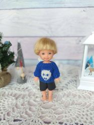 Tommy doll clothes - Kelly doll clothes - miniature doll clothes - Tommy doll sweater - vintage doll clothes