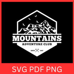 Mountains Adventure Logo Svg | Mountain Adventures SVG |Mountain Svg | Mountain Svg Clipart  Landscape Svg | Hiking Svg