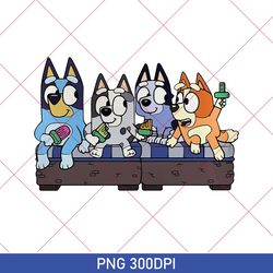Vintage Bluey And Friends PNG, Bluey PNG, Bluey Family PNG, Bluey And Bingo PNG, Bluey Friends PNG, Bluey And Friends