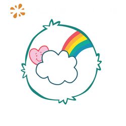 Care Bears Belly Badges Digital Files, Care bears cute funny png, care bear png, Silhouette Cameo Care png, wish funshin