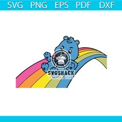 rainbow care bear layered png, care bears png, care bears png font, clipart digital,