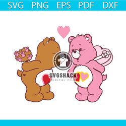 care bears png, care bears png font, clipart digital, png, love bear png