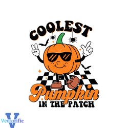 Coolest Pumpkin In The Patch Retro Halloween SVG Cricut File