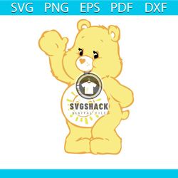 cheer care bear png digital download, funshine bear, care bears png