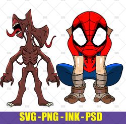 Sirenhead - Spider SVG,Sirenhead - Spider Ink,Sirenhead - Spider PNG, Cut files for Cricut PNG, SVG
