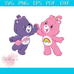 happy bear friends png, angry bear png, cheer care bear png digital download